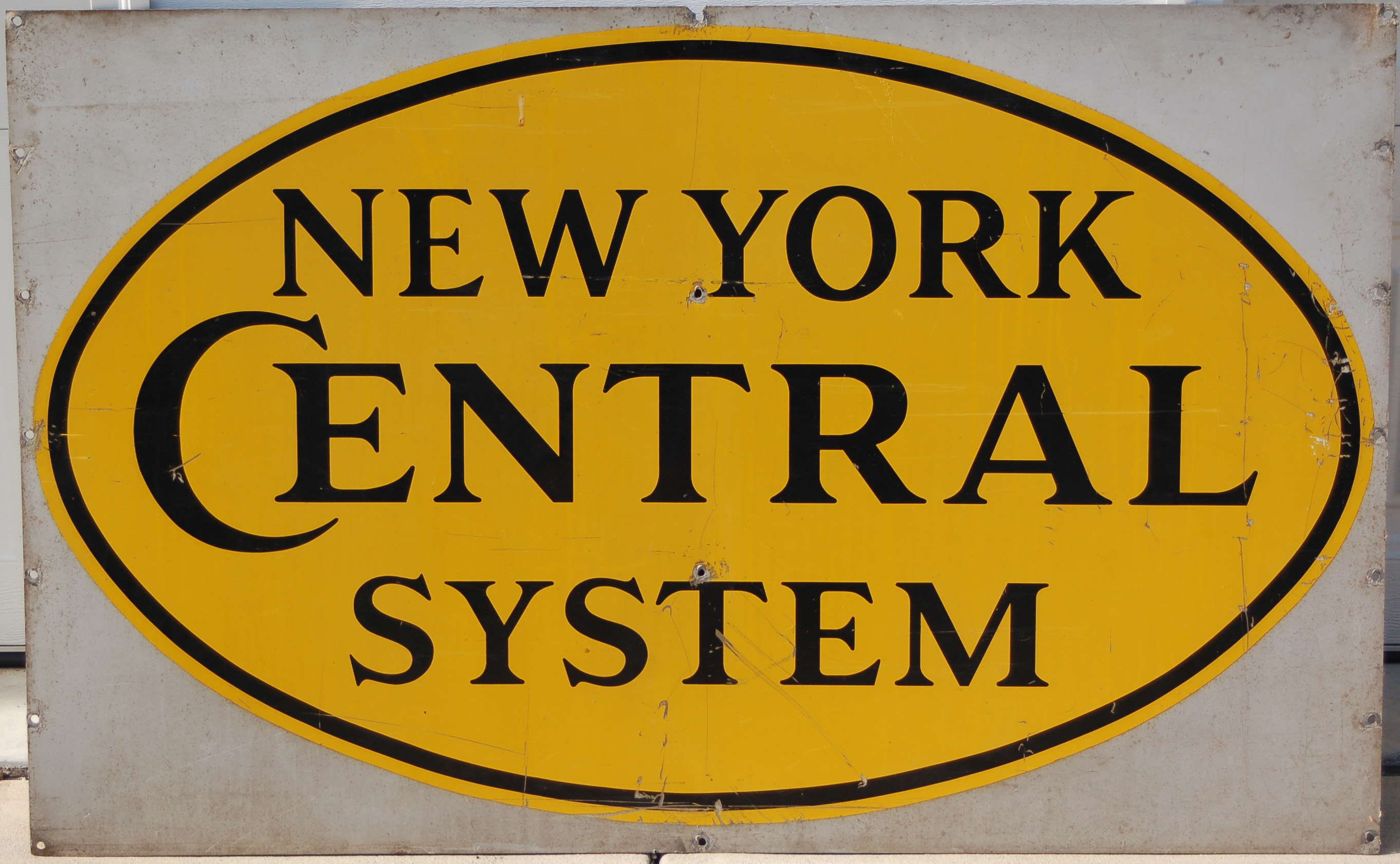 153 - Large Metal New York Central System Railroad Sign thumbnail