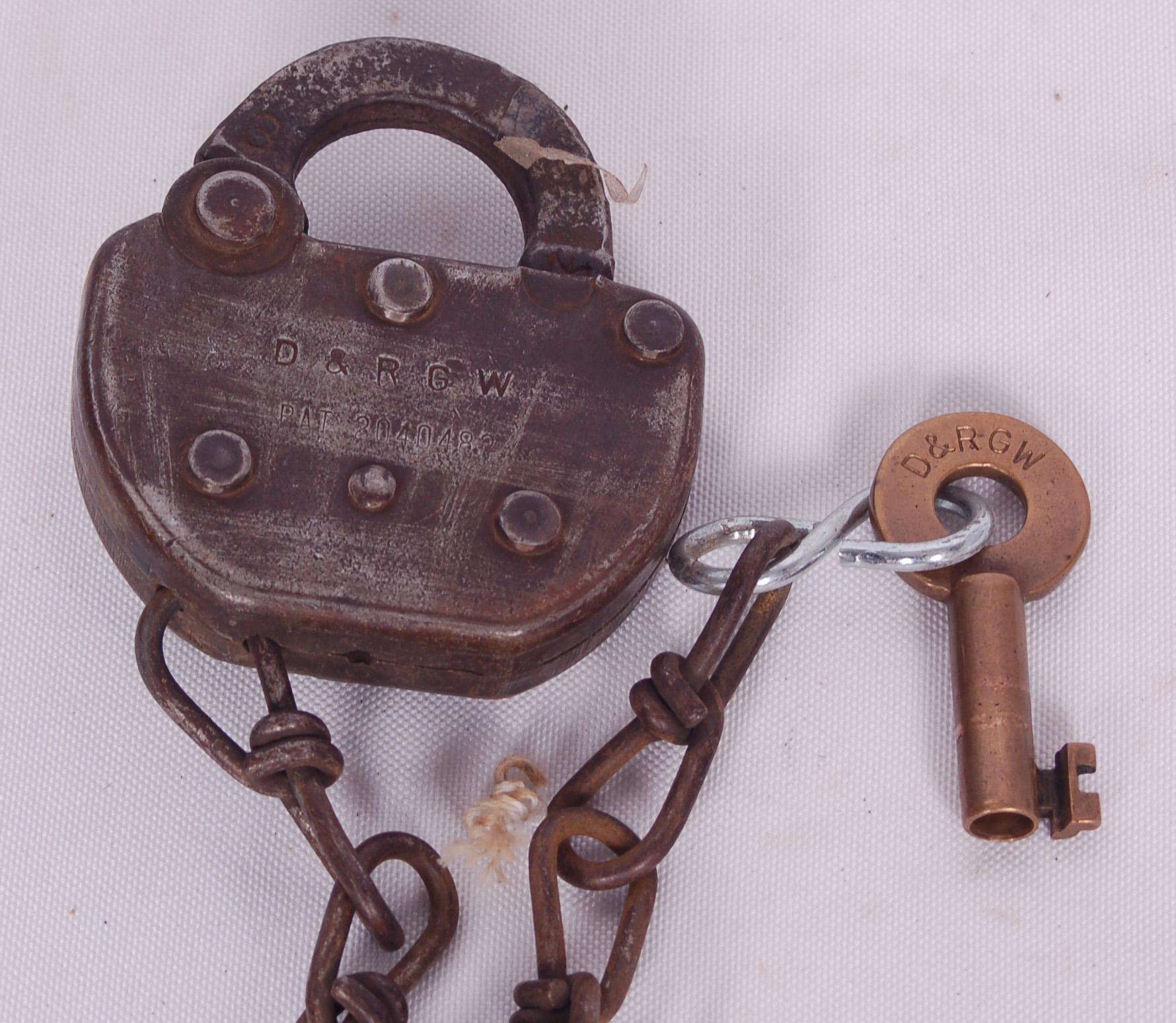 154 - Adlake Denver Rio Grande & Western Switch Lock and Key thumbnail