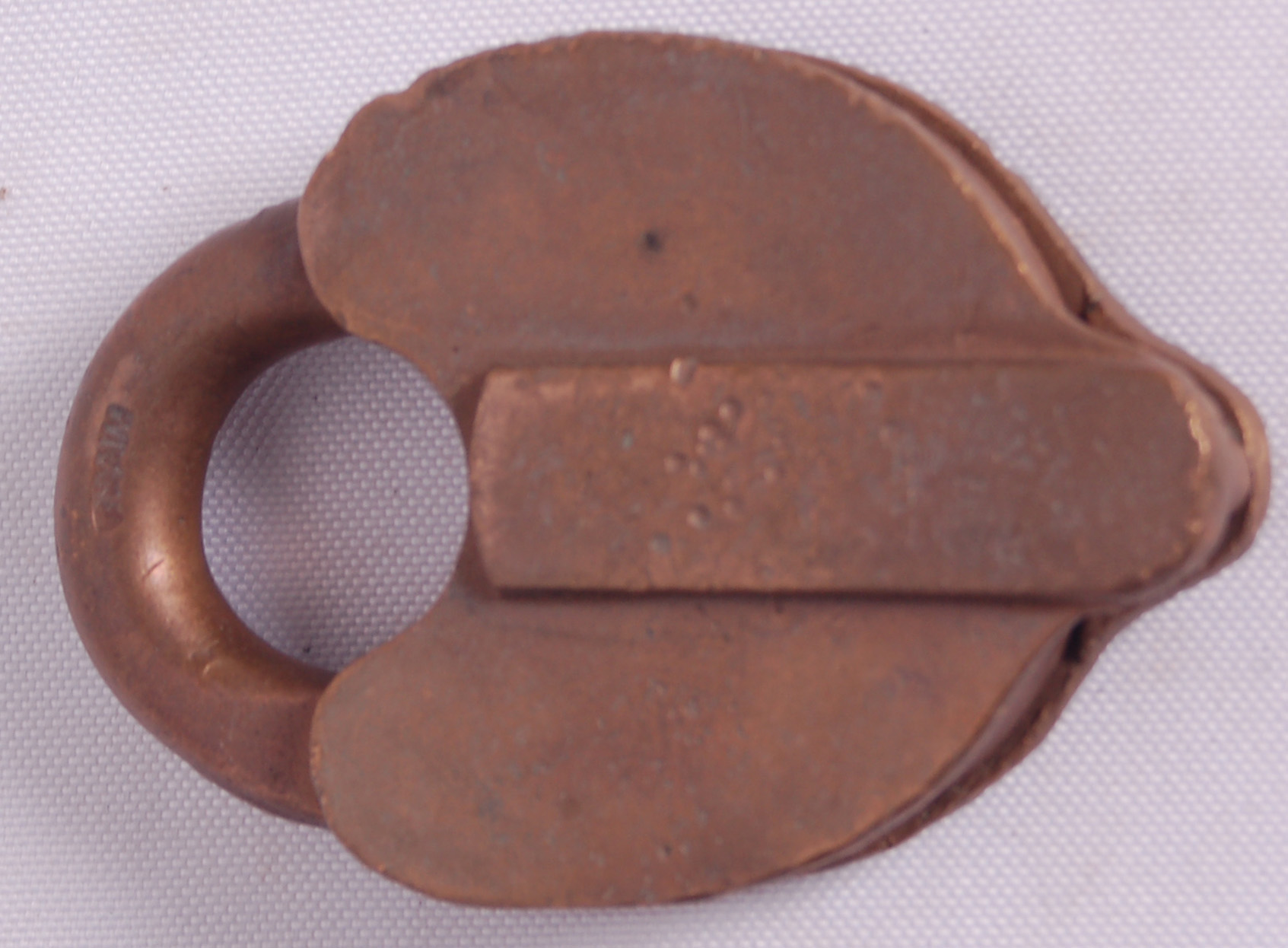 155 - Fraim Western Maryland Railroad Brass Heart Switch Lock thumbnail