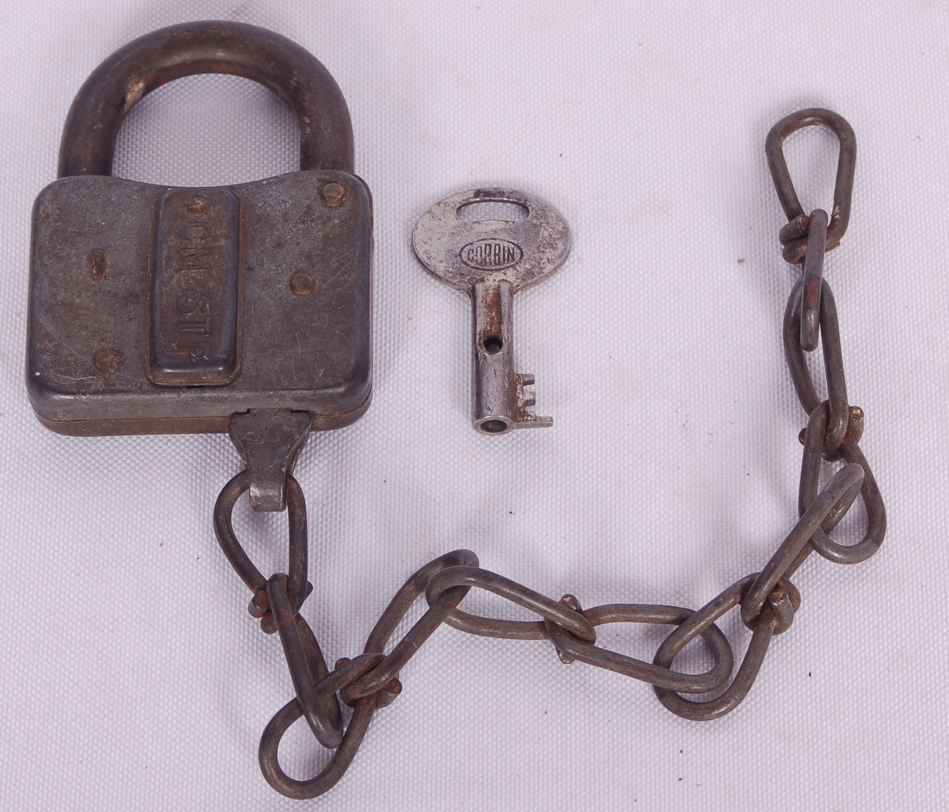 156 - Corbin Milwaukee Road Signal Lock w/ Key thumbnail