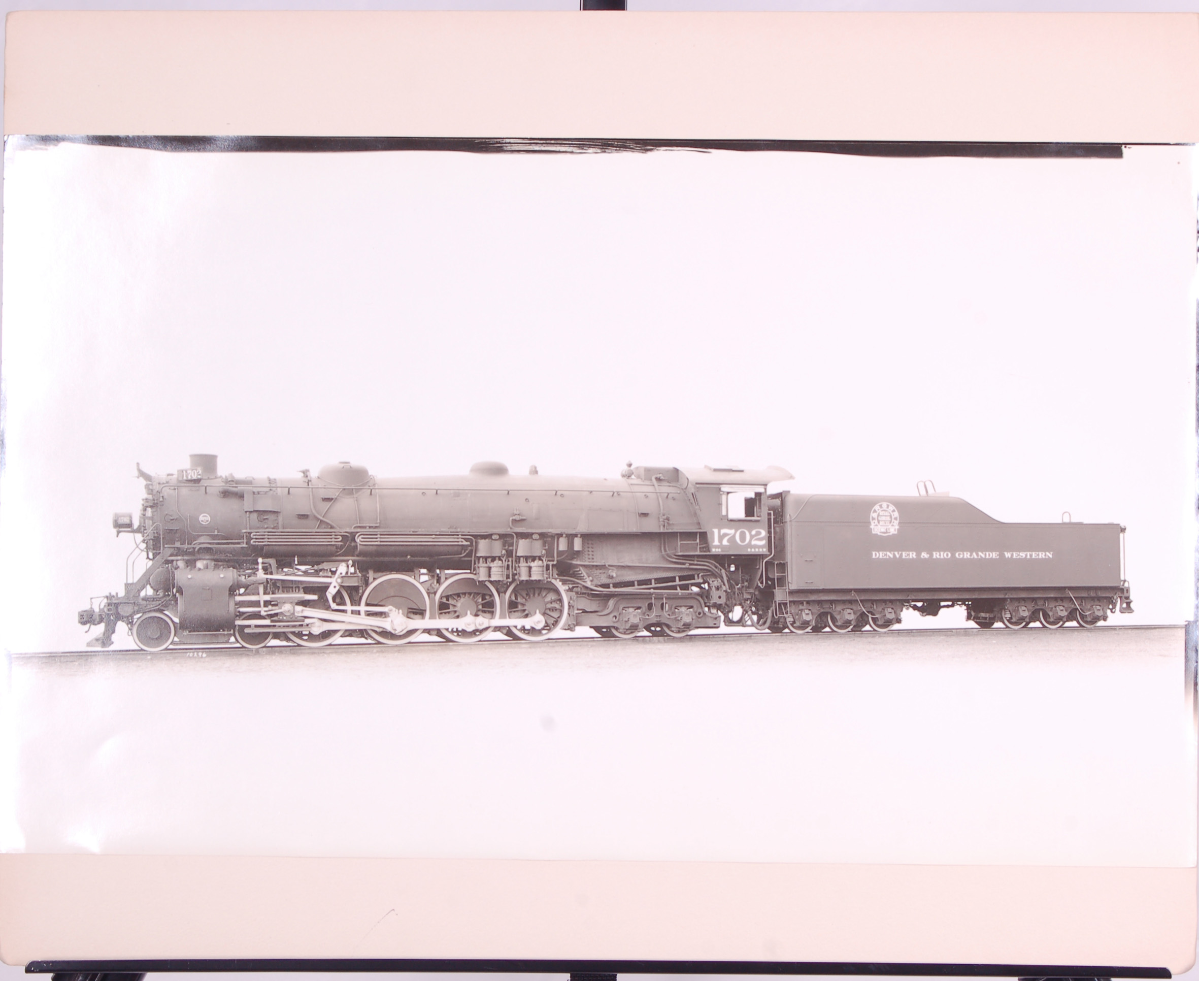181 - Denver Rio Grande & Western Railroad steam locomotive M-64 #1702 4-8-4 builders photo thumbnail