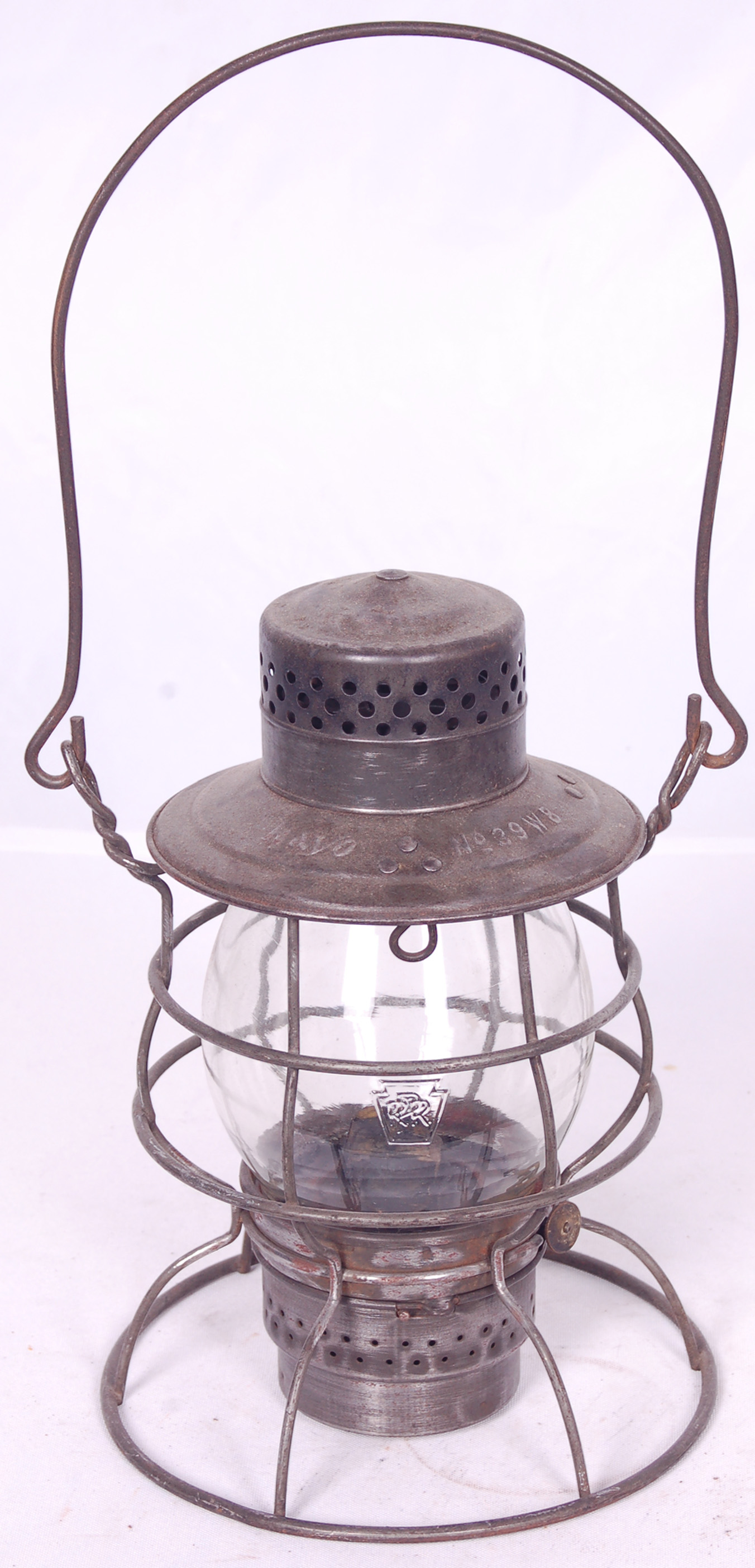 193 - Rayo No. 39 WB Lantern w/ Pennsylvania Keystone Embossed Clear Globe thumbnail