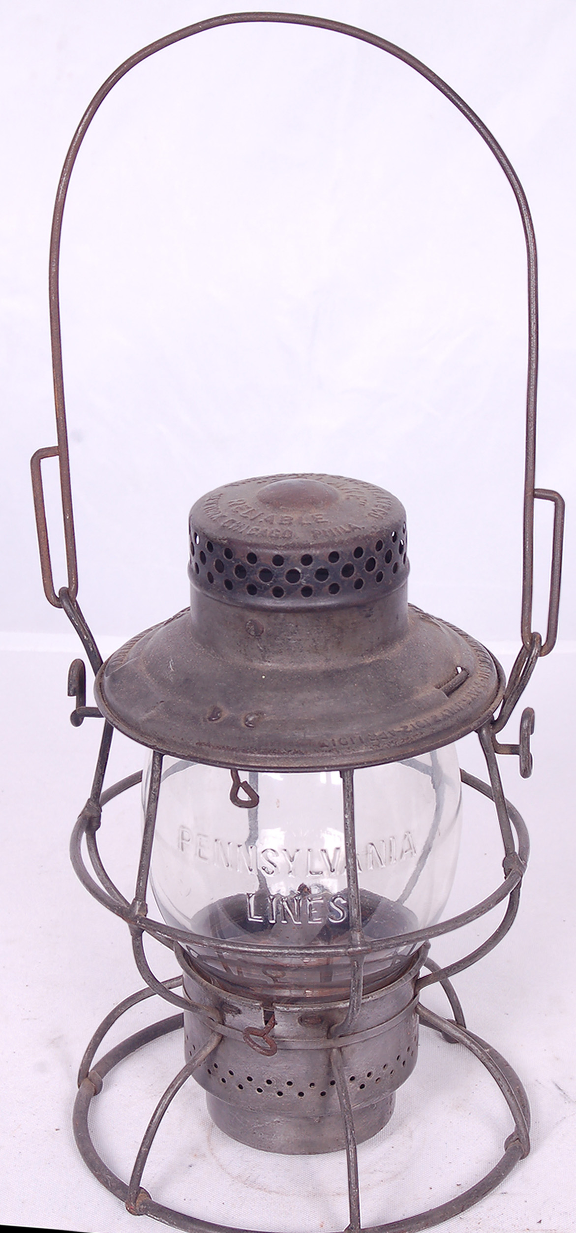 198 - Adlake Reliable Pennsylvania Lines Clear Globe Lantern thumbnail