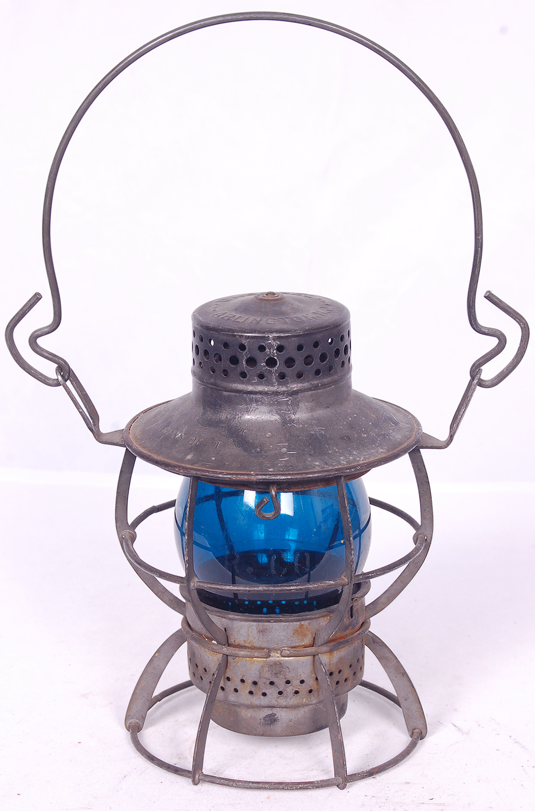 199 - Dressel Reading Railroad Blue Globe Lantern thumbnail