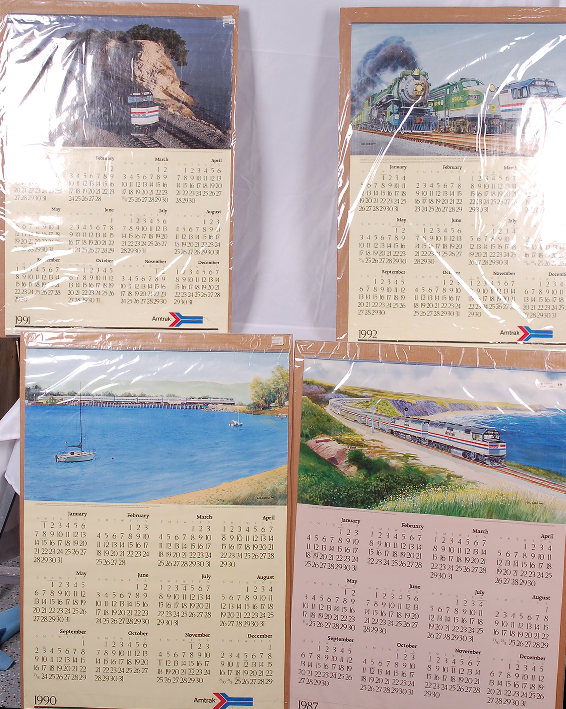 211 - Group of Nine Amtrak Yearly Calendars thumbnail
