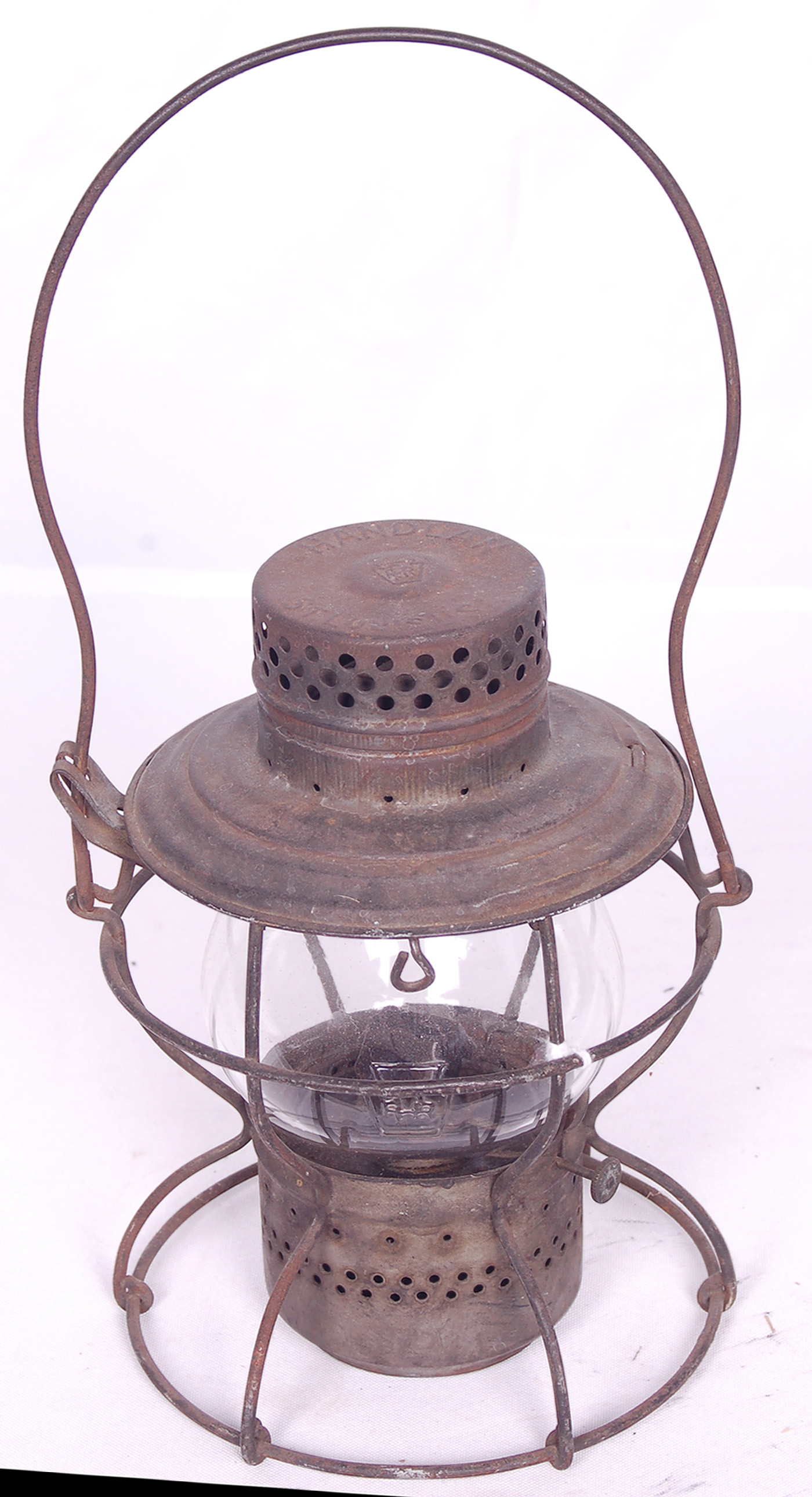 215 - Handlan Pennsylvania Railroad Clear Globe w/ Keystone thumbnail