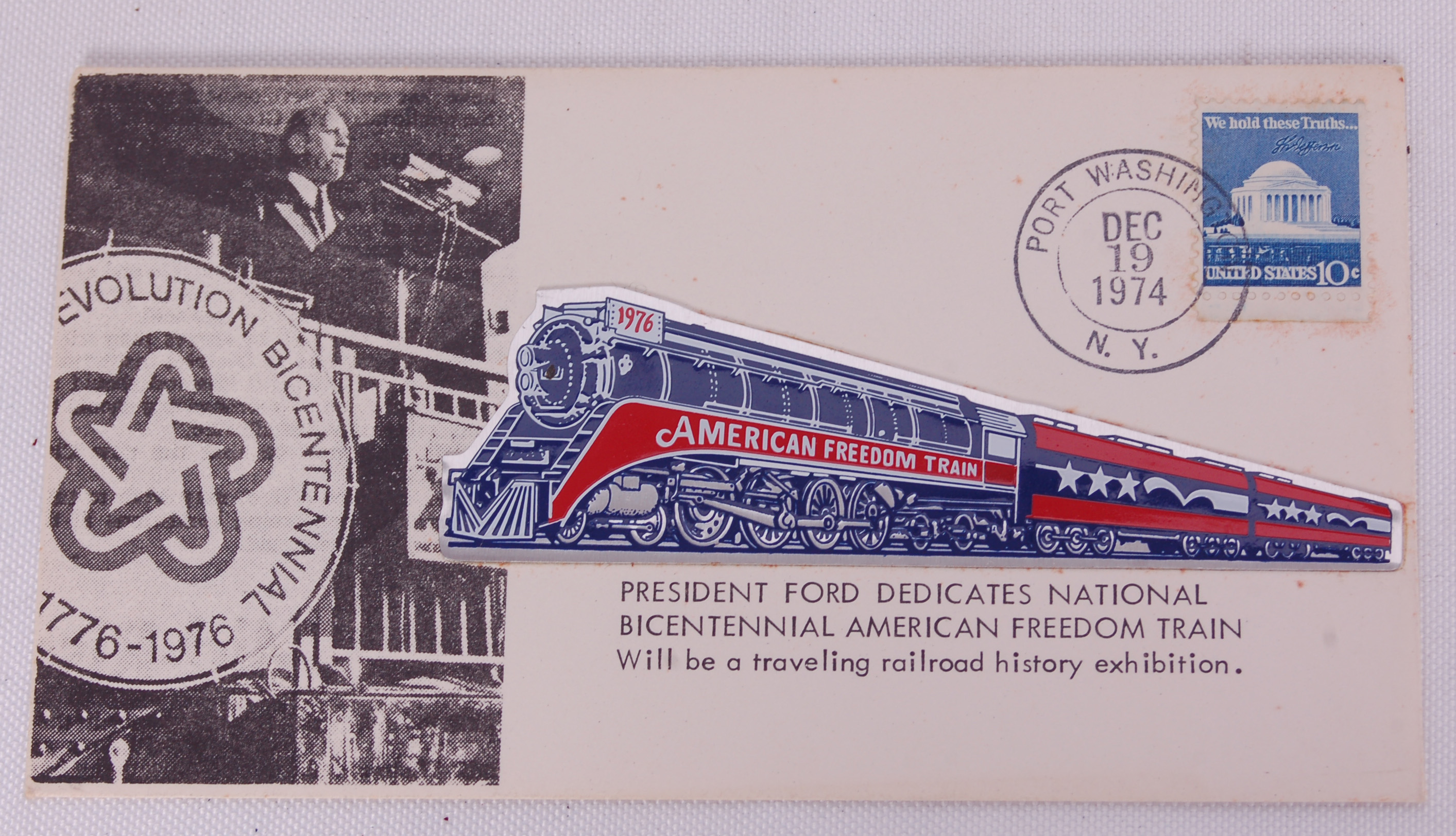 236 - American Freedom Train - President Gerald Ford Dedication Postmark - Dec. 19, 1974 thumbnail