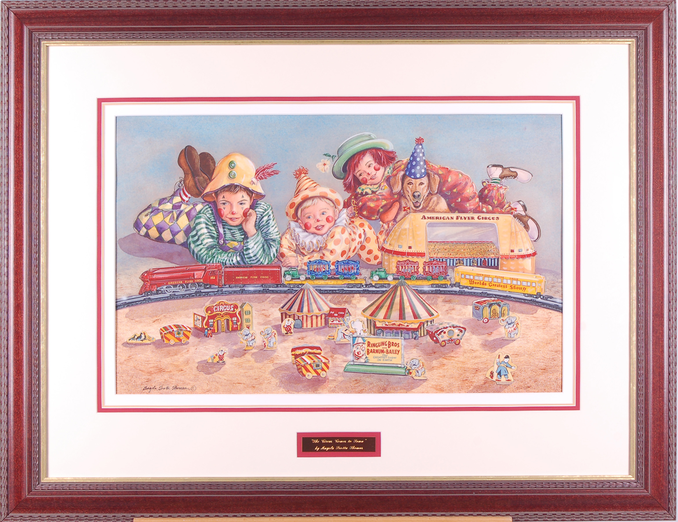 19 - The Circus Comes to Town - Original watercolor painting thumbnail