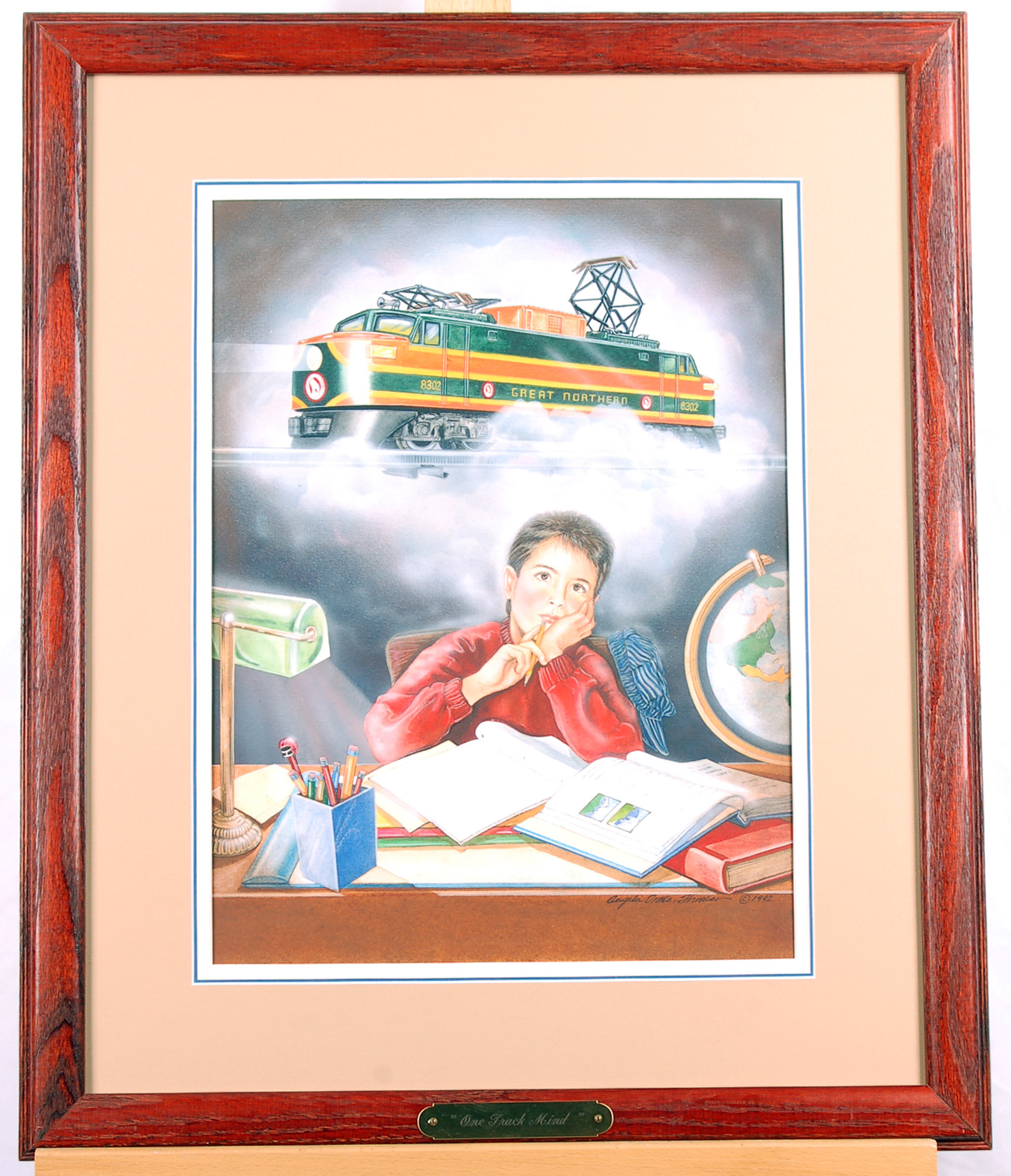 20 - One Track Mind - Original watercolor painting thumbnail