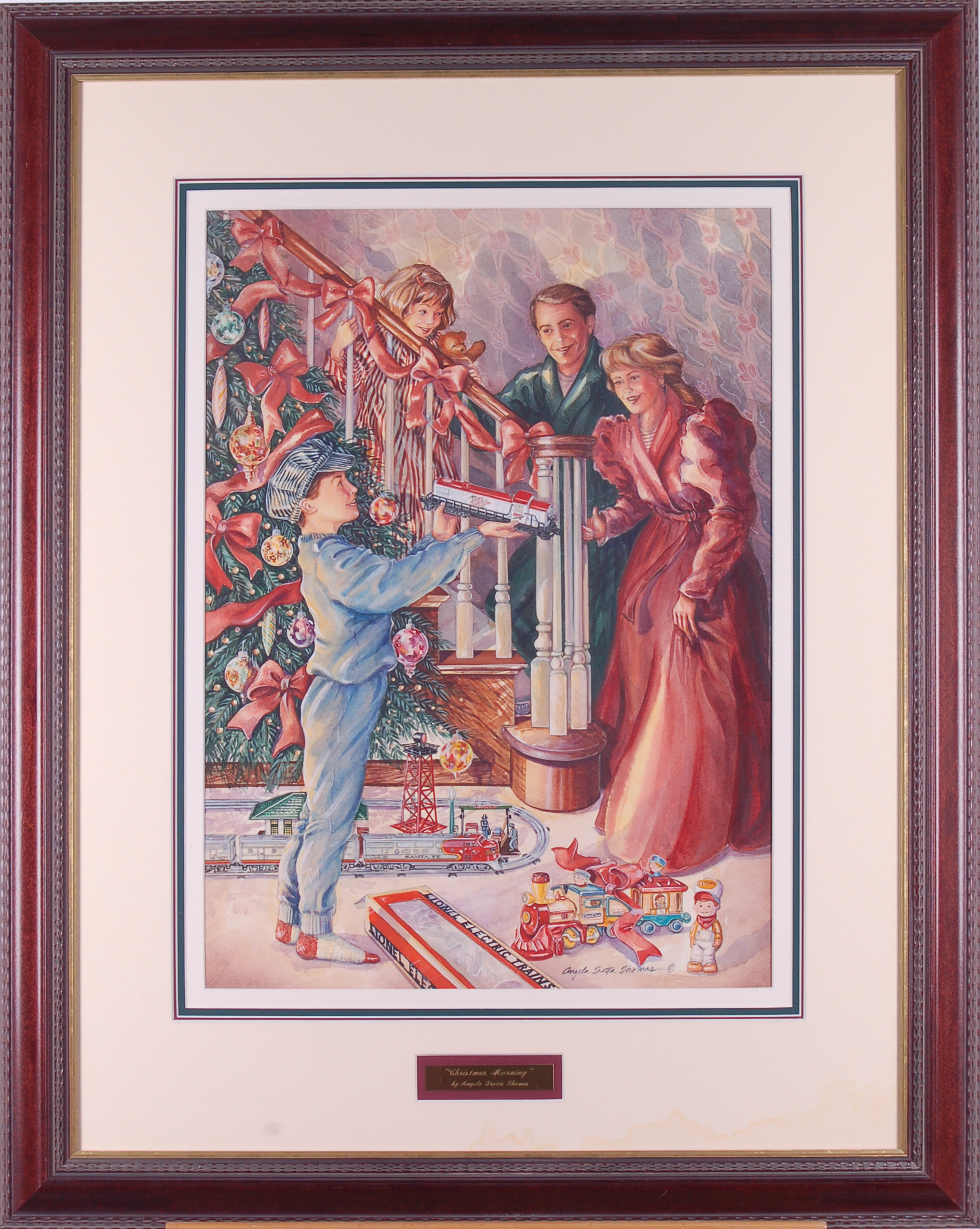 22 - Christmas Morning - Original watercolor painting thumbnail