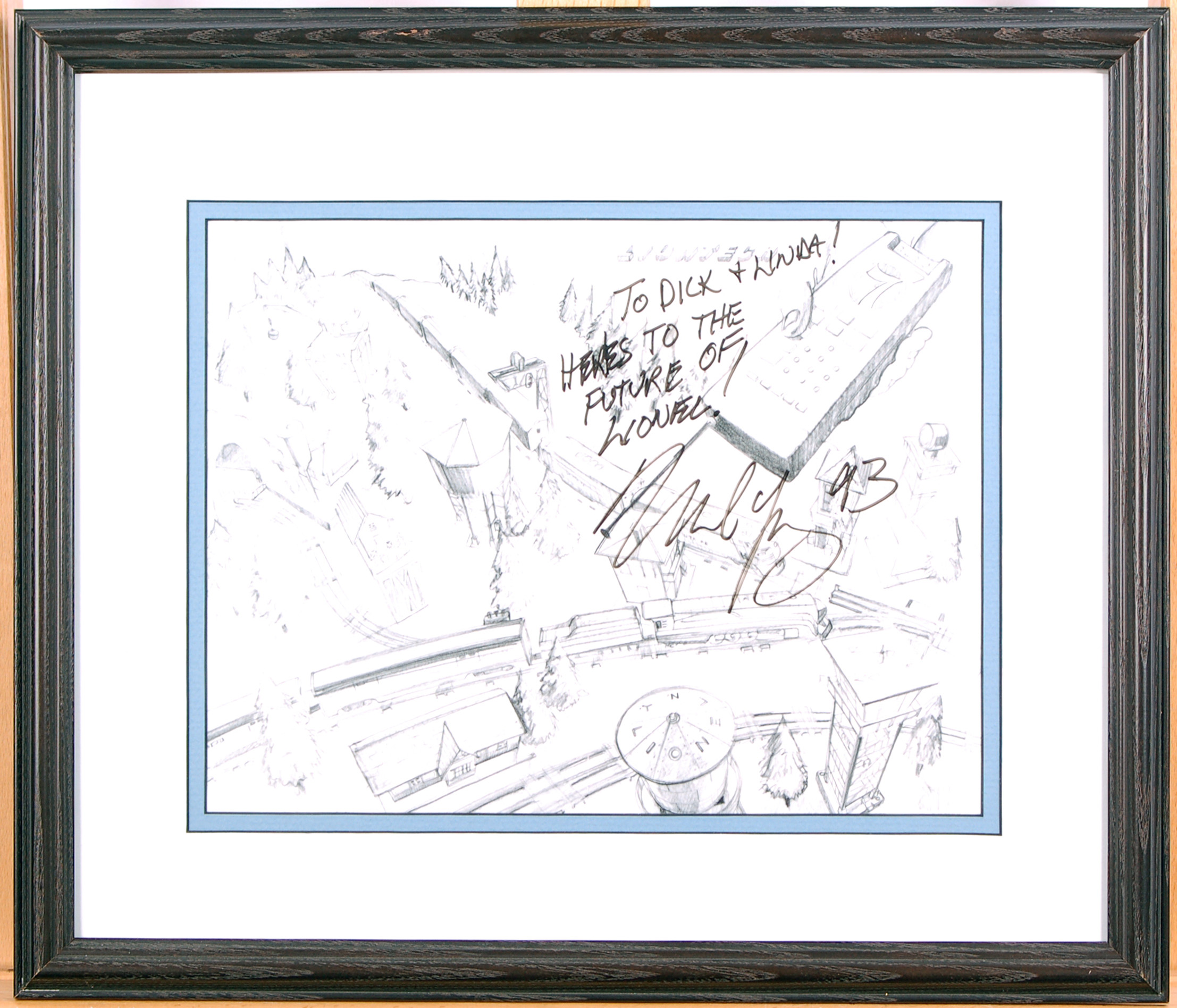 29 - Controlling the Magic- Original pencil sketch signed by Neil Young thumbnail