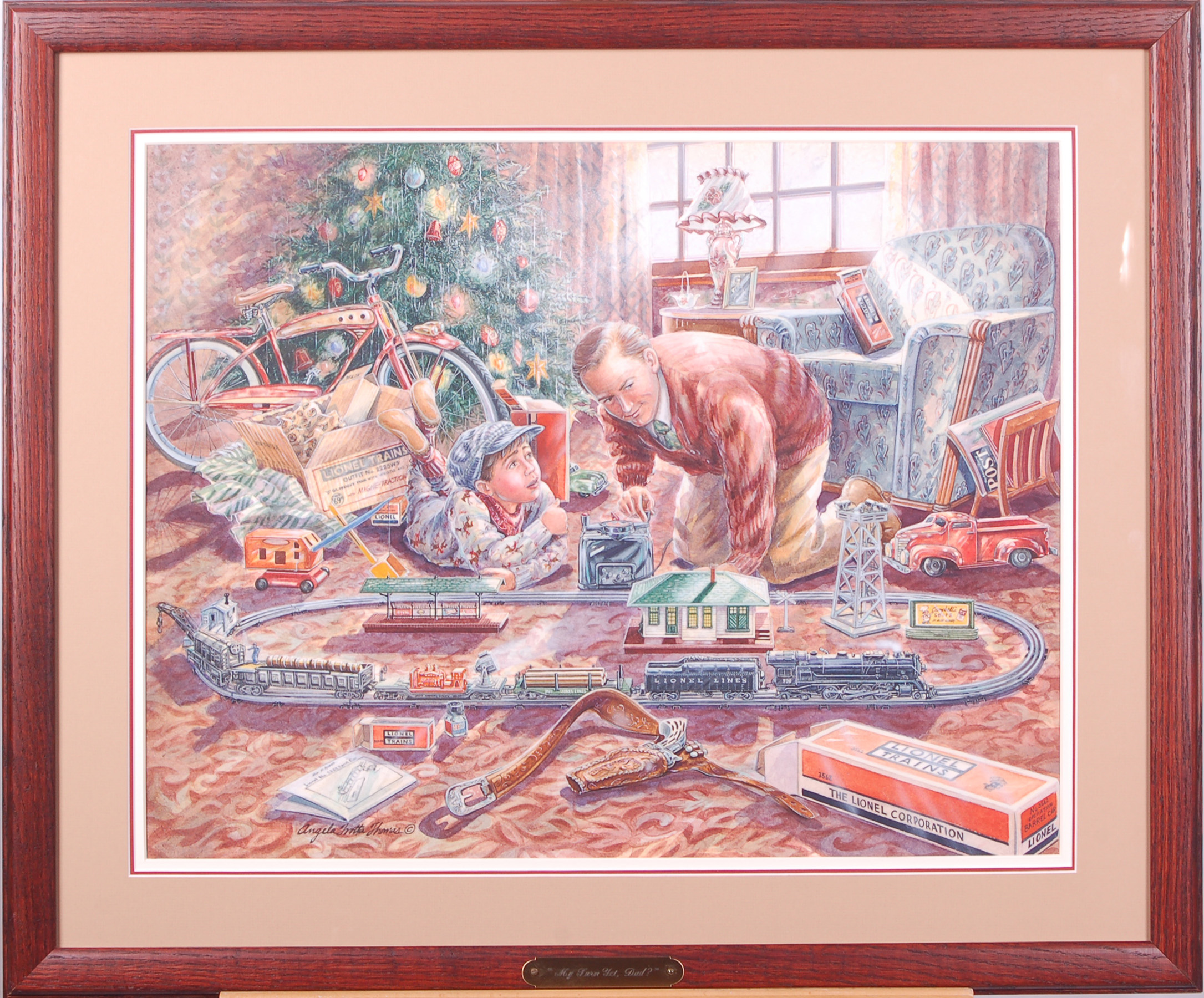 31 - My Turn Yet, Dad? - Original Watercolor painting thumbnail