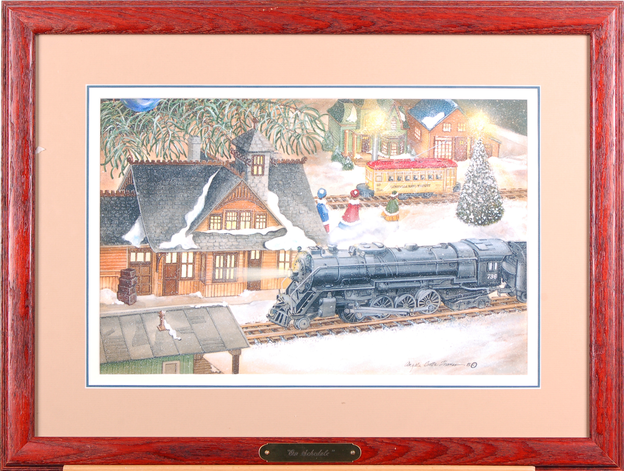 33 - On Schedule - Original watercolor painting thumbnail