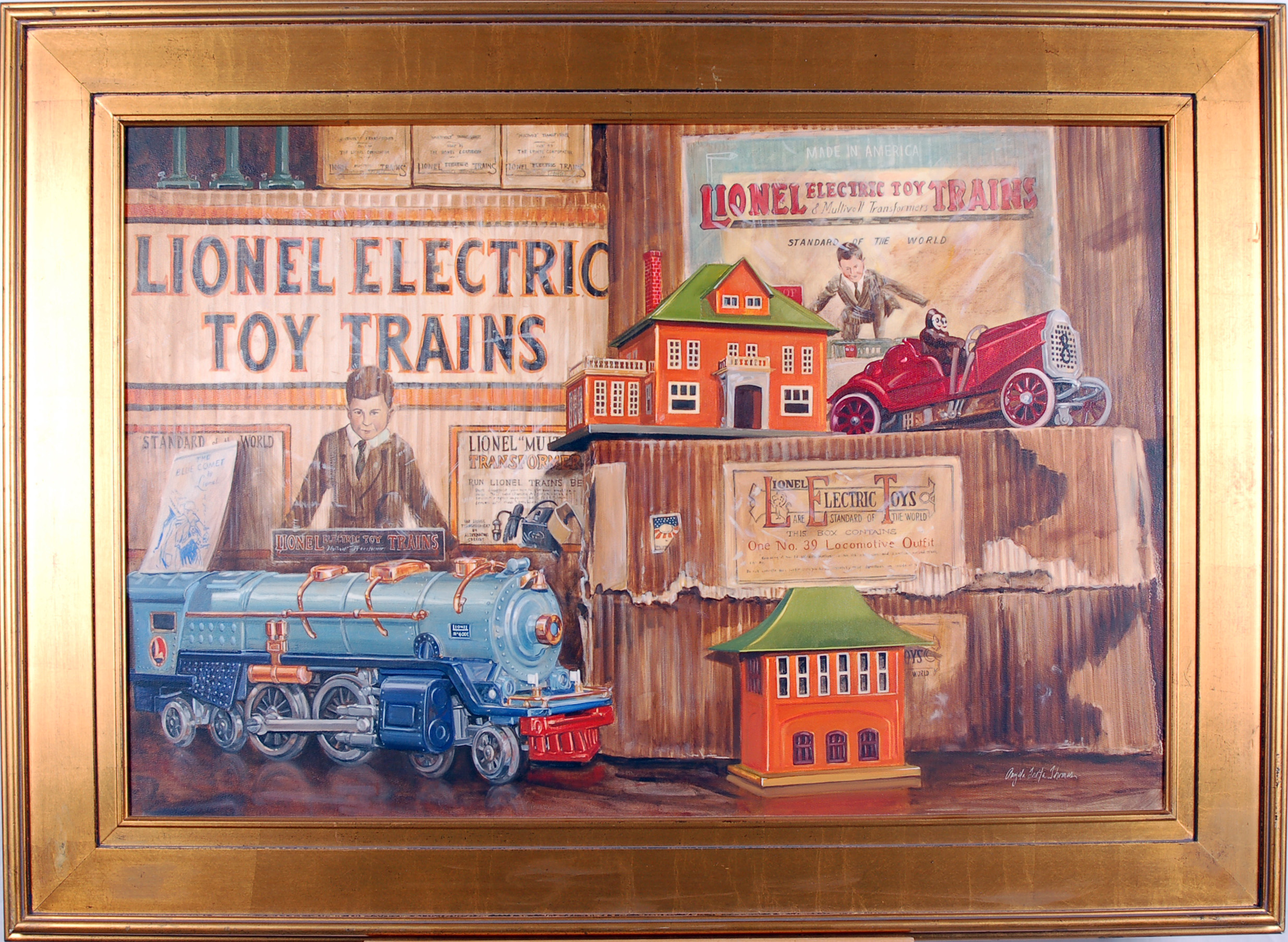 41A - Standard Gauge Boxes - Original Oil on Canvas thumbnail