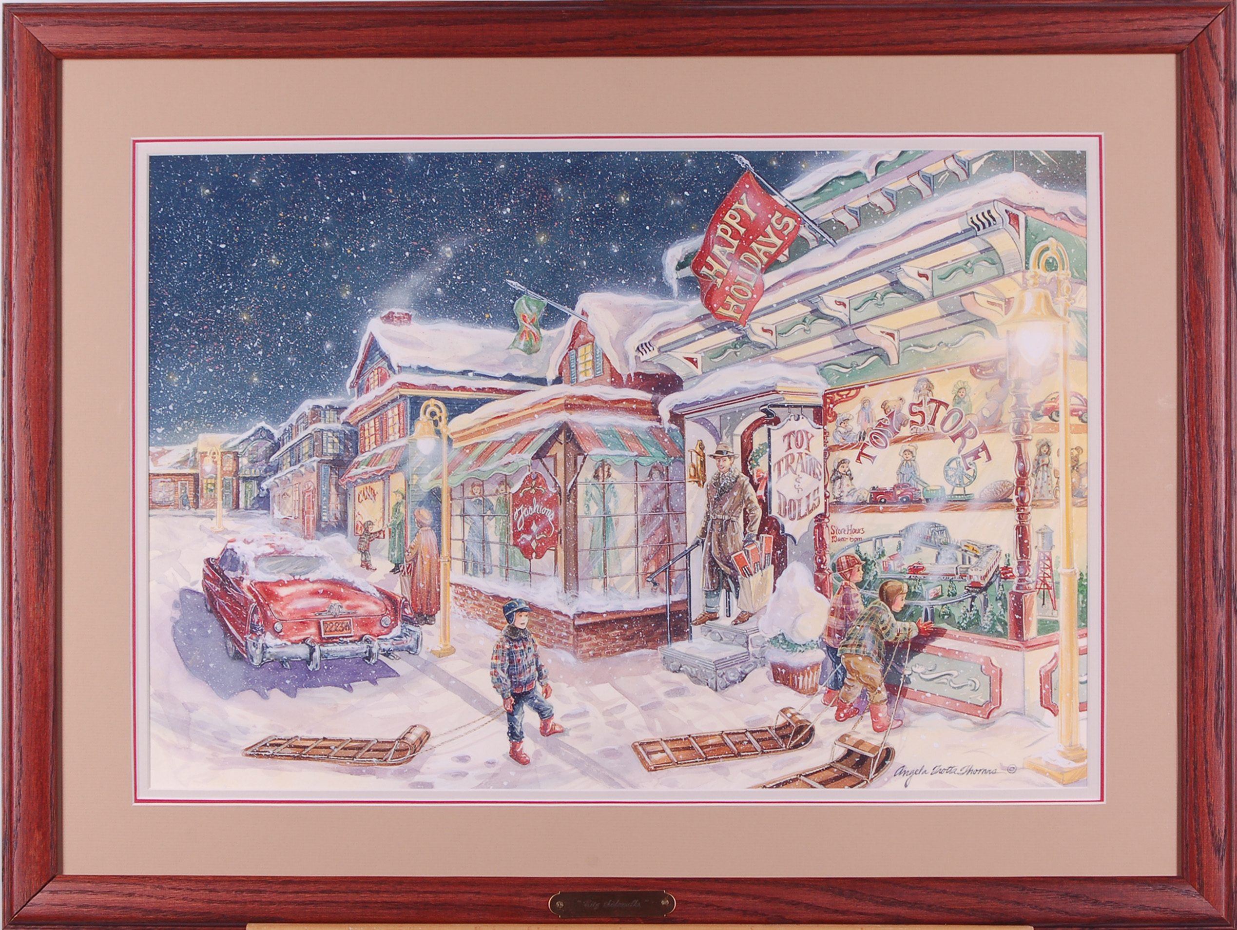 41 - City Sidewalks - Original Watercolor Painting thumbnail