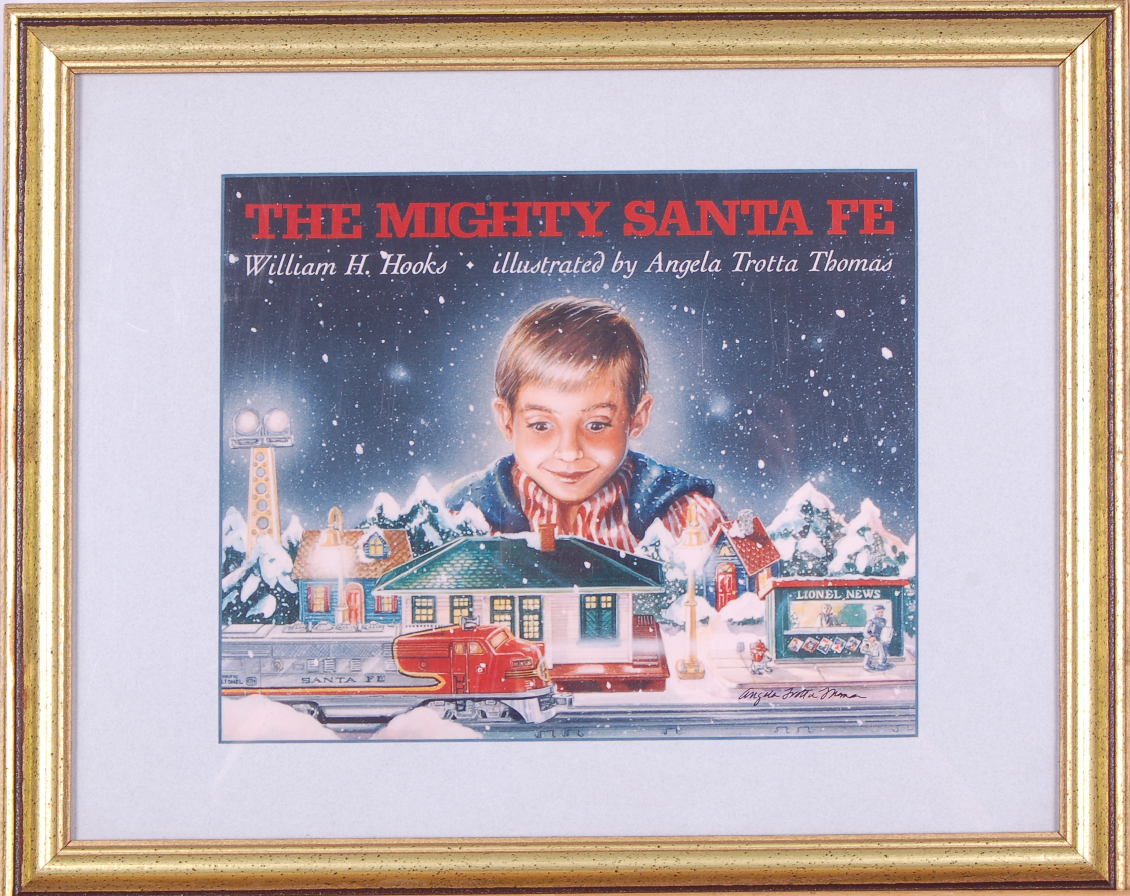 61 - The Mighty Santa Fe - Framed Book Cover with Inscription to Richard Kughn thumbnail