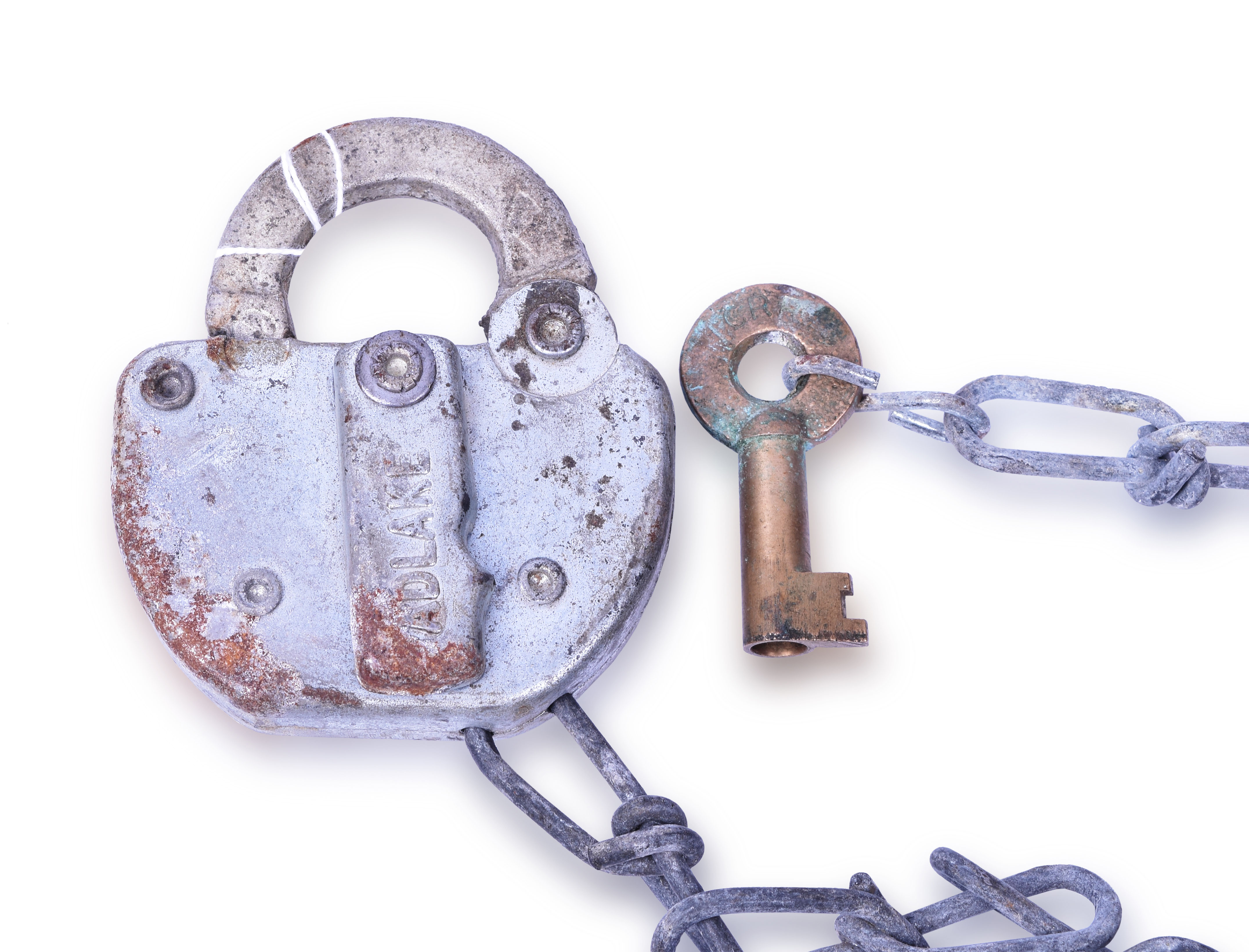 2 - Adlake Chicago and Northwestern Railroad Switch Lock w/ Key thumbnail