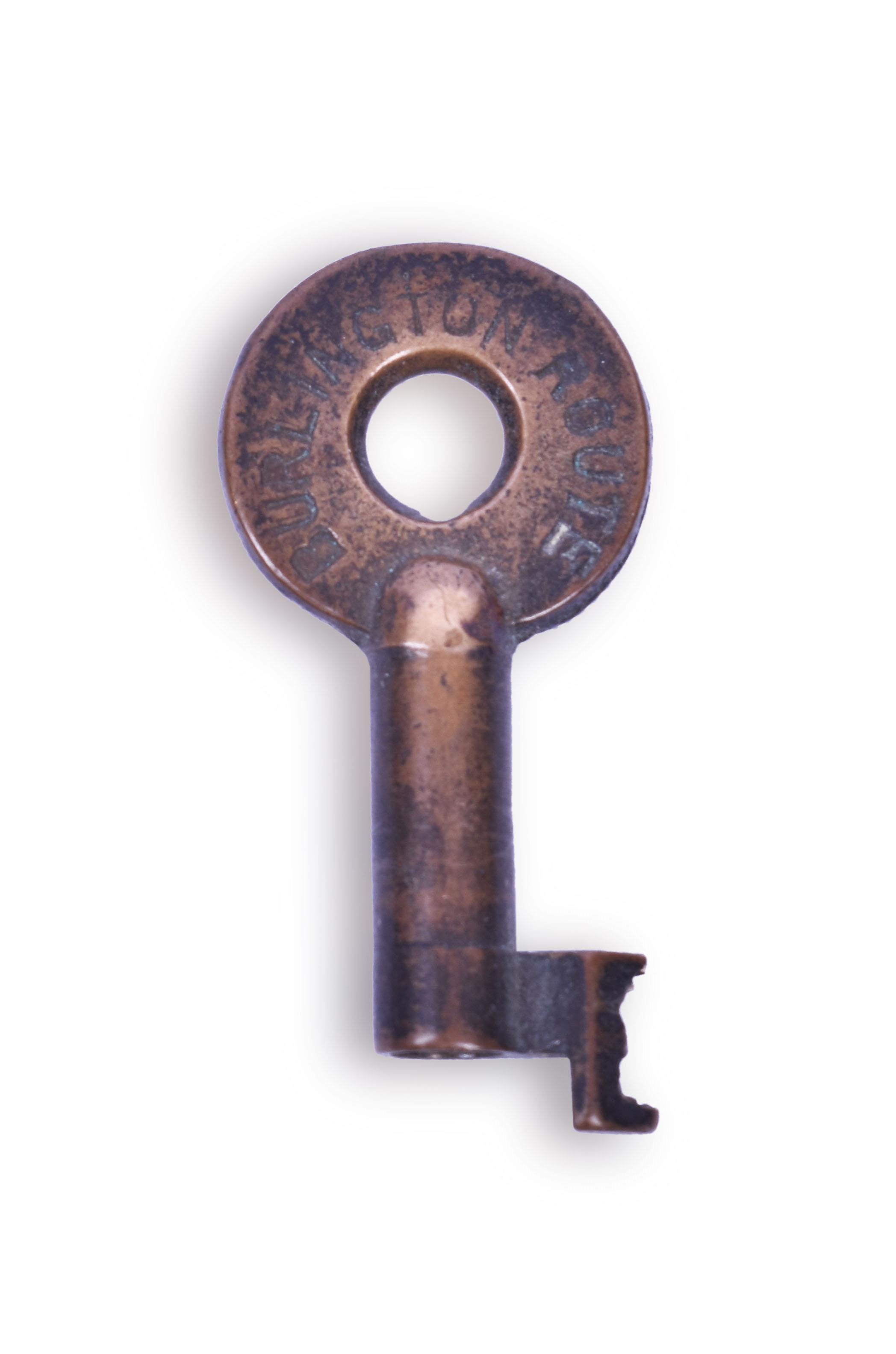 7 - Burlington Route / CB&Q Railroad Adlake Switch Key thumbnail