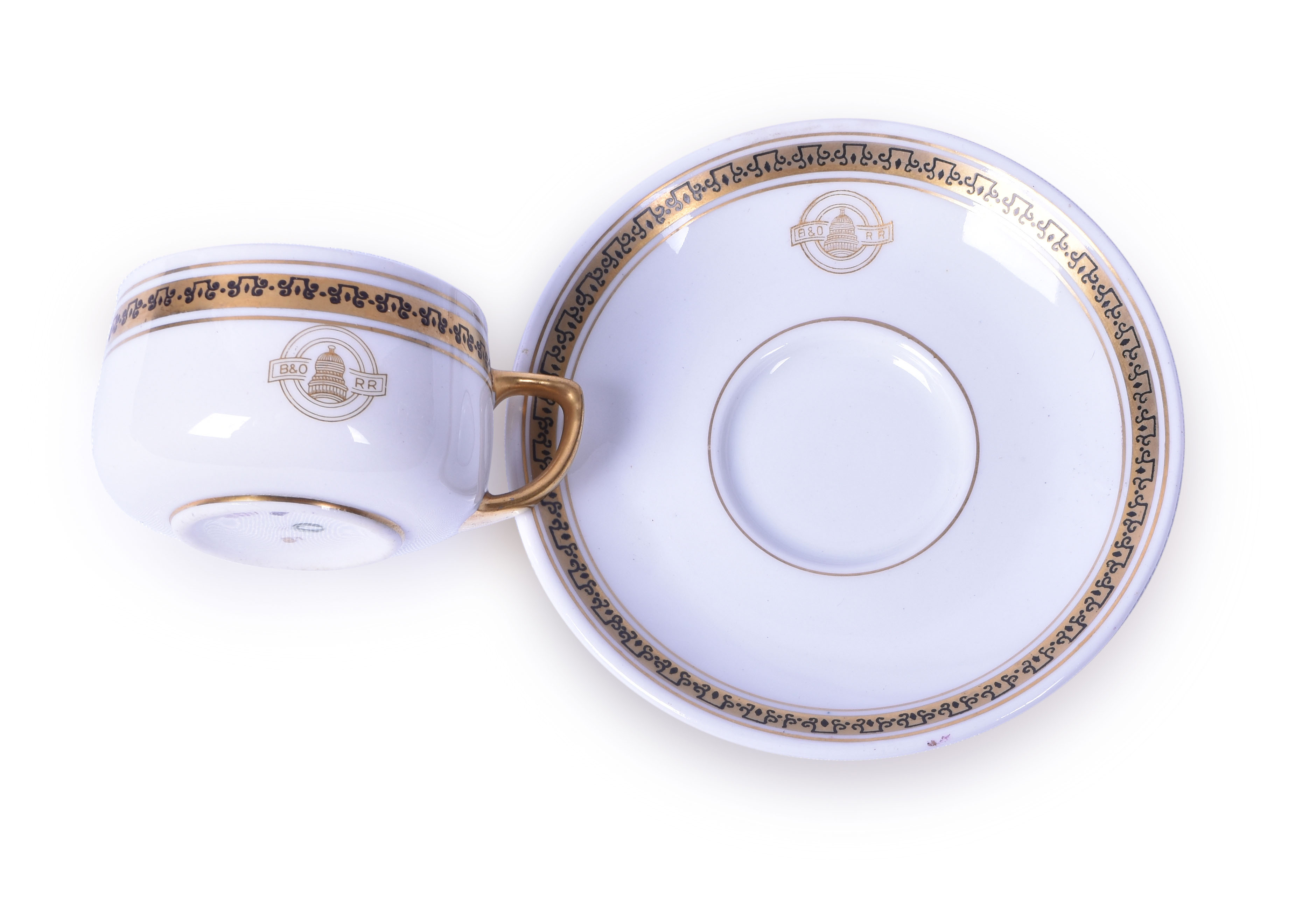 15 - Baltimore & Ohio / B&O Railroad Capitol Pattern Demitasse and Saucer thumbnail