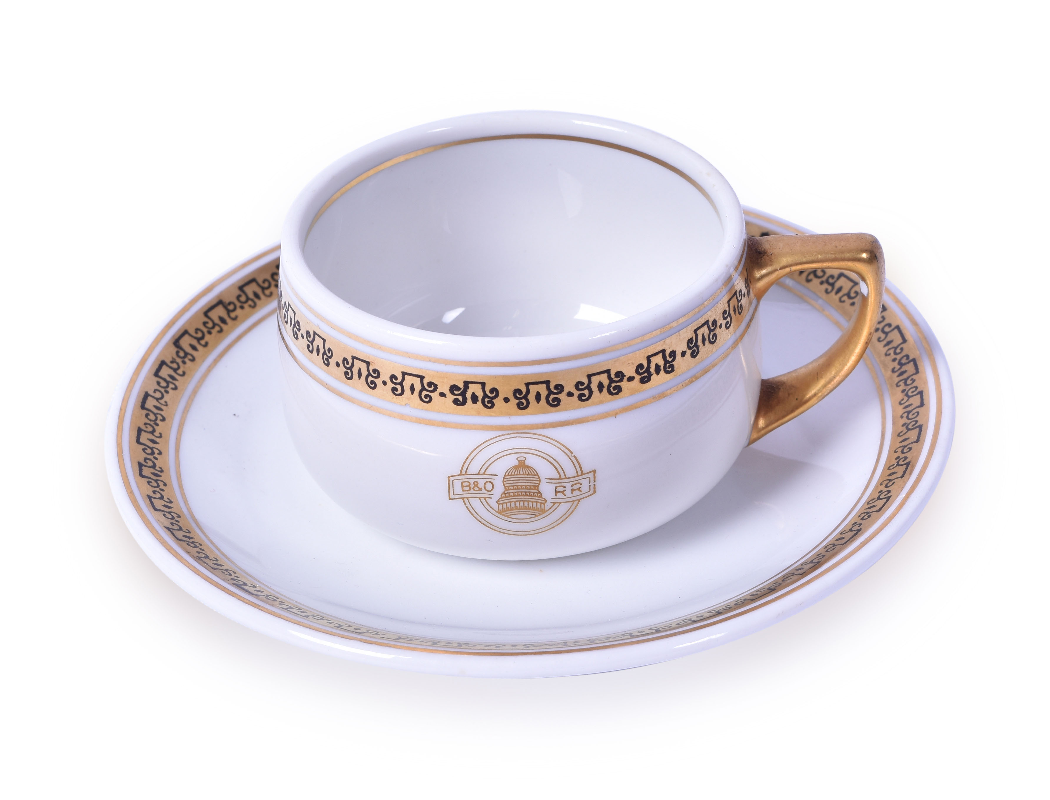 16 - Baltimore & Ohio / B&O Railroad Capitol pattern demitasse and saucer thumbnail