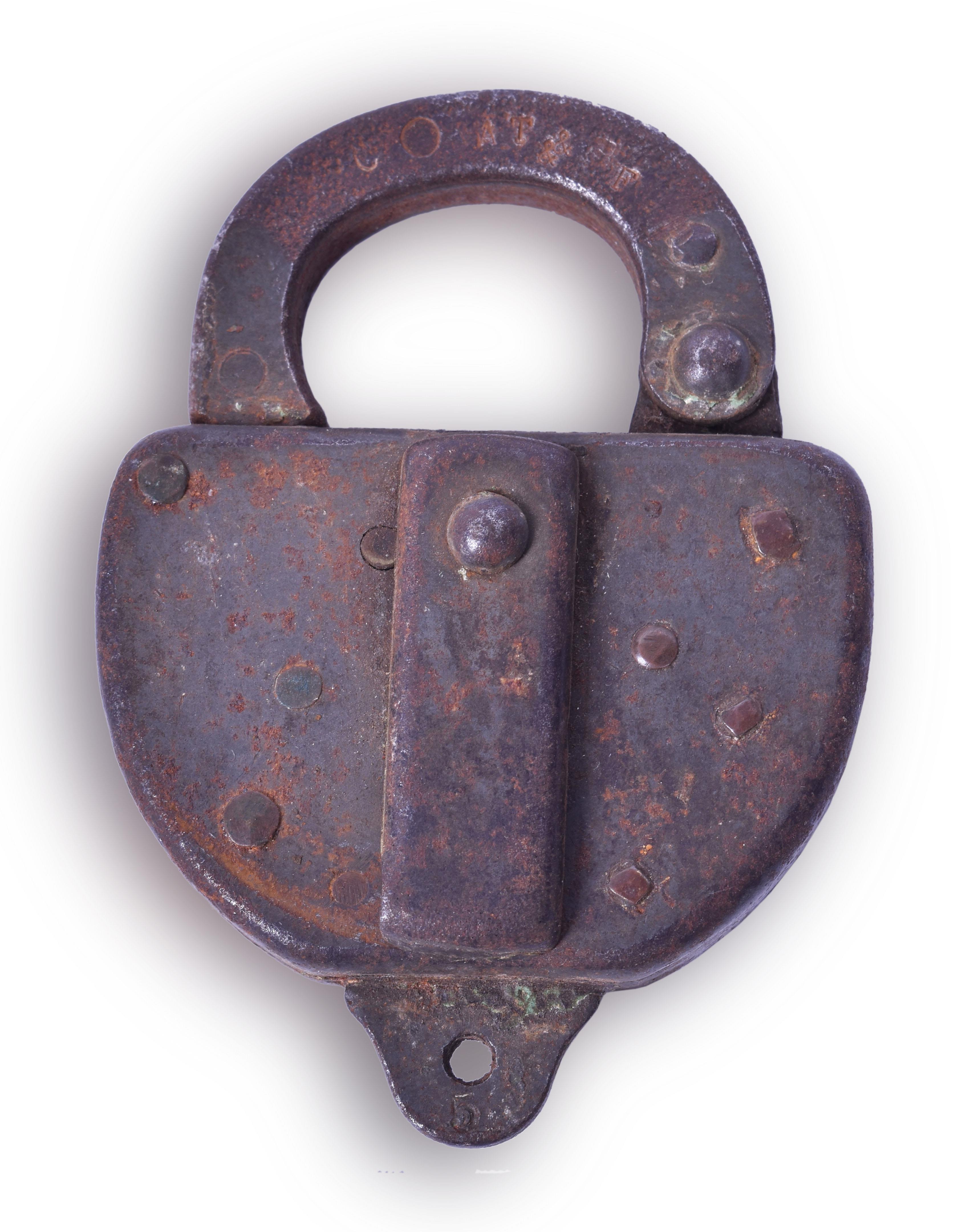 26 - Atchison, Topeka & Santa Fe Railroad Steel Switch Lock thumbnail