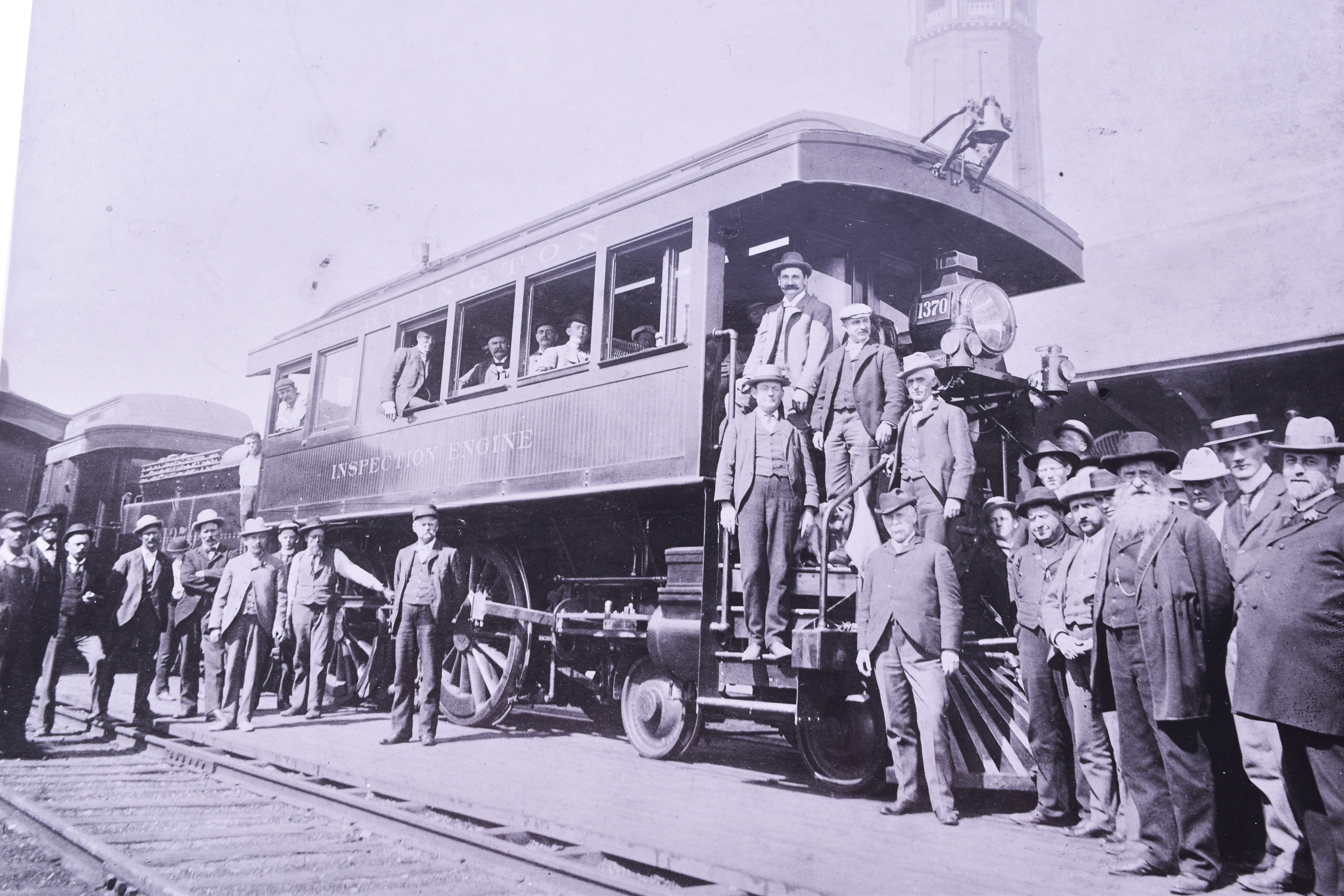 39 - Undated Photograph of CB&Q / Chicago, Burlington & Quincy Railroad A-3 #1370 Inspection Locomotive - CB&Q Company Archives thumbnail