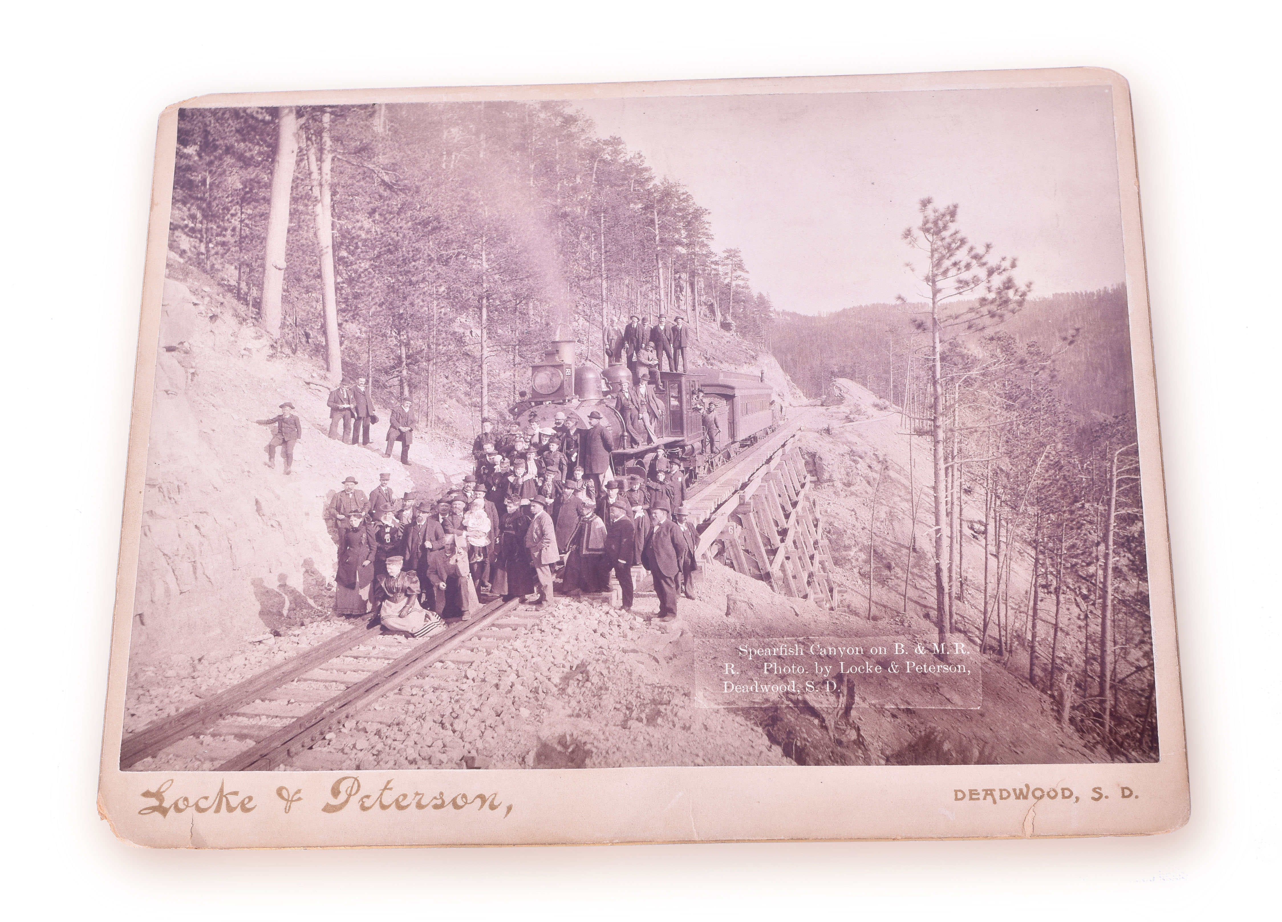 59 - Burlington & Missouri River Railroad Co. 1894 Master Mechanics Photograph Taken at Deadwood, South Dakota - CB&Q Company Archives thumbnail
