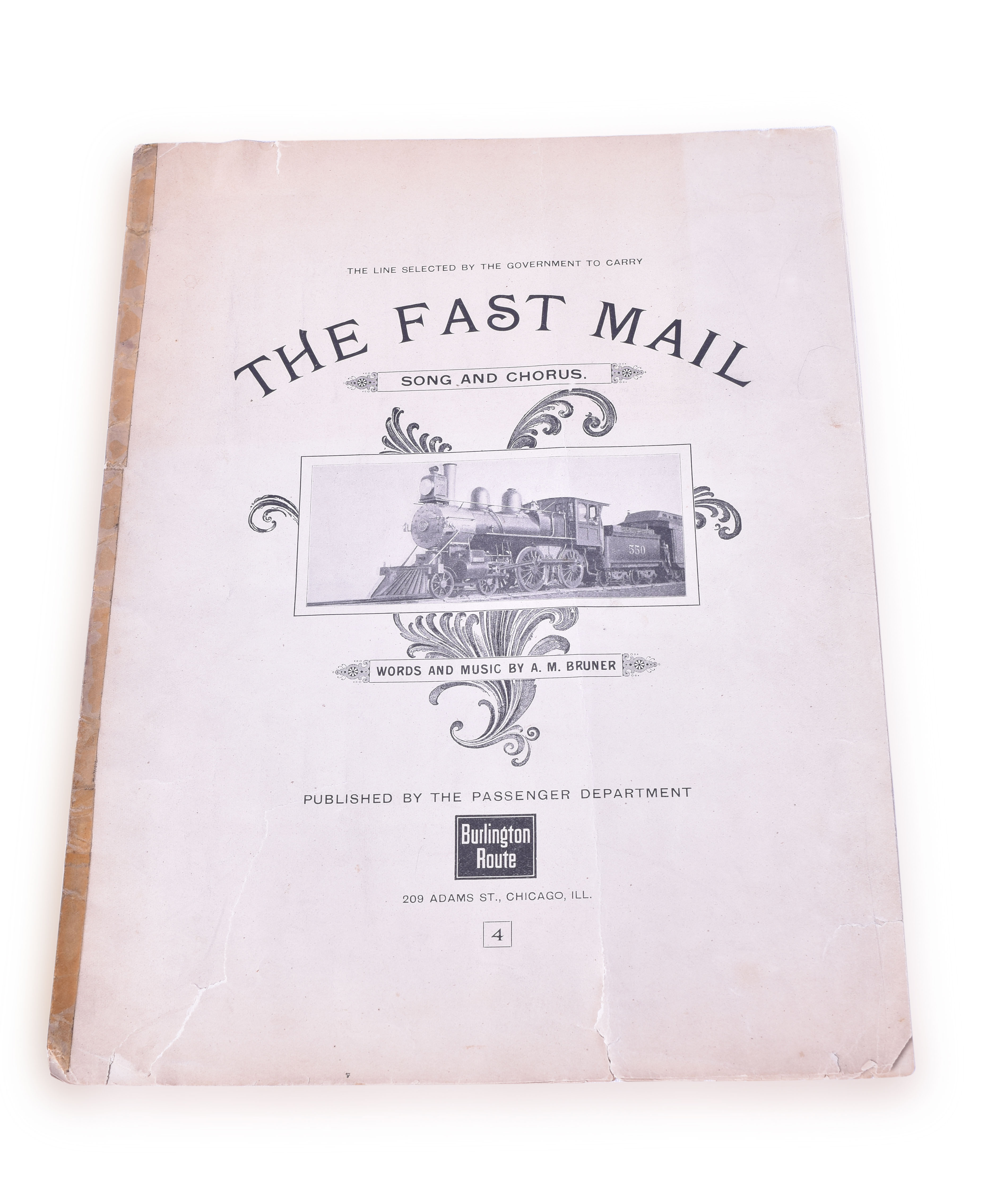 77 - The Fast Mail - Original CB&Q / Burlington Route Railroad 1897 Sheet Music thumbnail