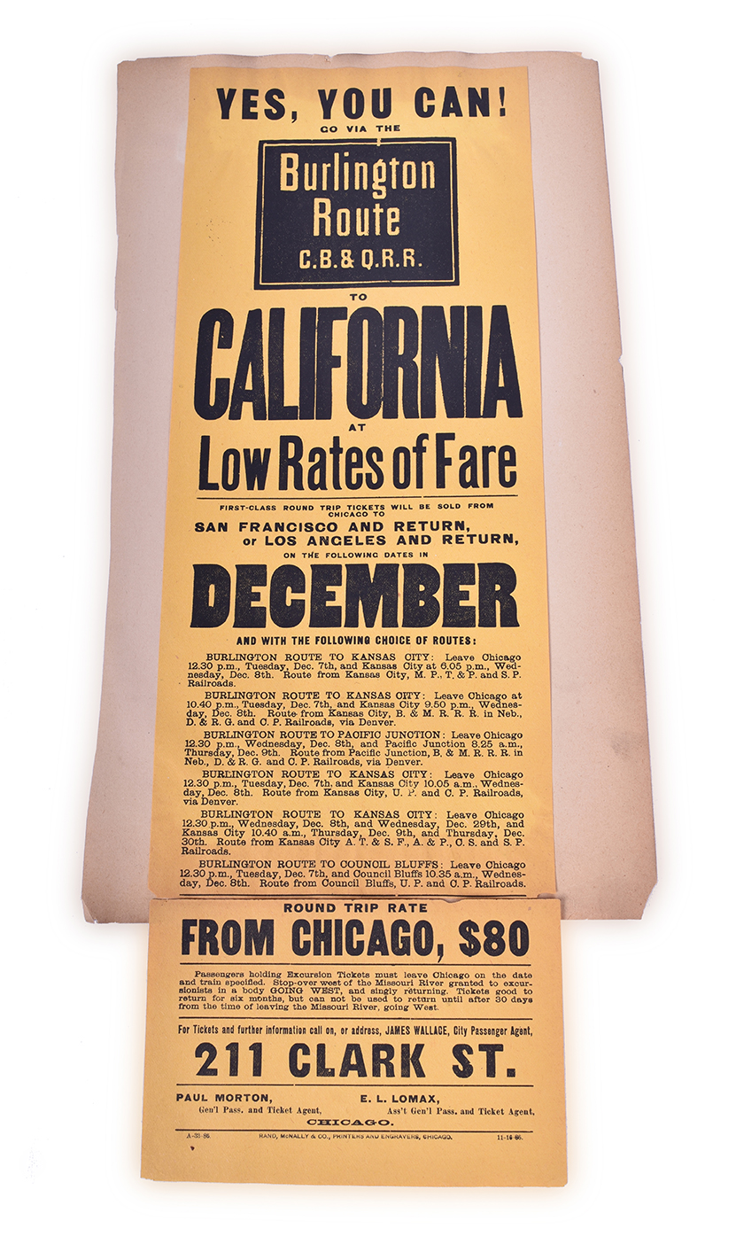 100 - CB&Q / Chicago, Burlington & Quincy Railroad 1886 