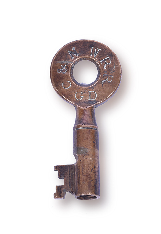 103 - Chicago and Northwestern / C&NW Railroad Galena Division Bohannan Car Key - Tapered Barrel thumbnail