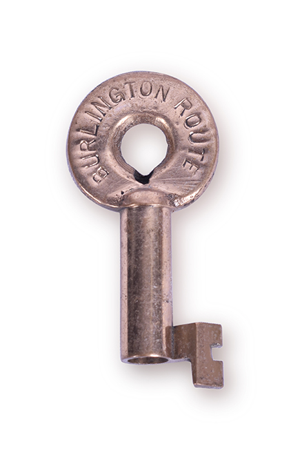 115 - Burlington Route / CB&Q Railroad Adlake Key thumbnail