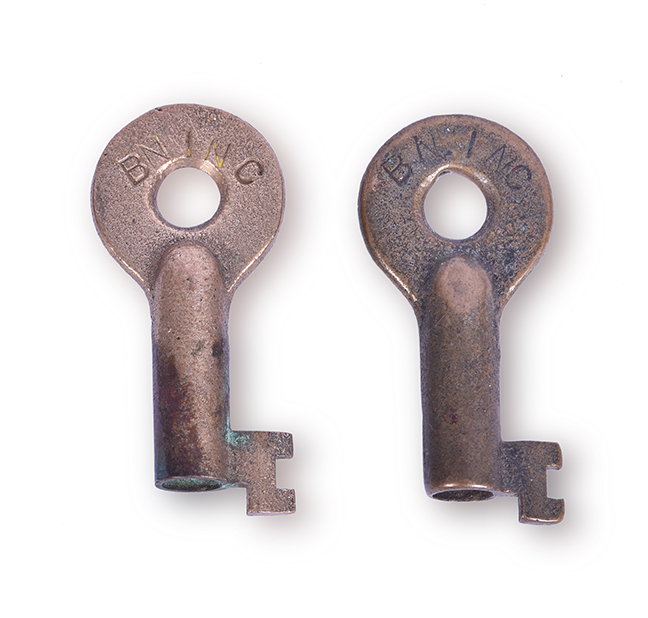 116 - Pair of Burlington Northern Adlake Railroad Keys thumbnail