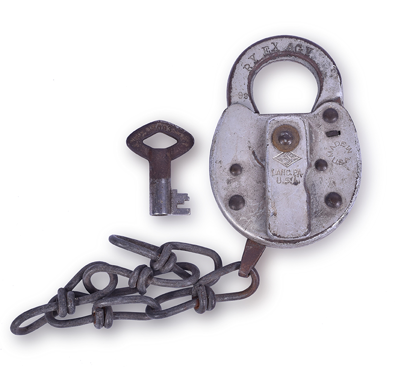 117 - Slaymaker Railway Express Agency Lock w/ Key thumbnail