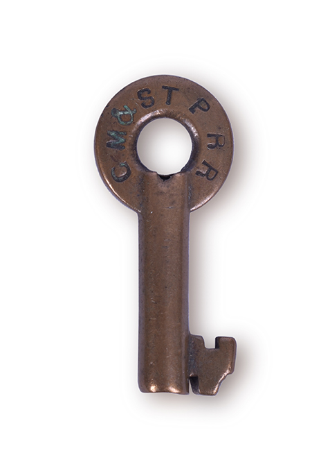 129 - Chicago Milwaukee and St. Paul Railway / Milwaukee Road Railroad switch lock key thumbnail