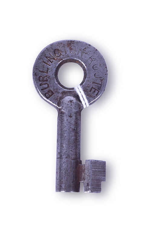 133 - Burlington Route / CB&Q Railroad A&W Switch Key thumbnail