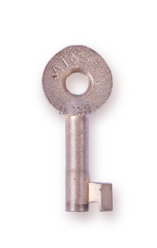 141 - Adlake AT&SF Railroad Brass Key thumbnail