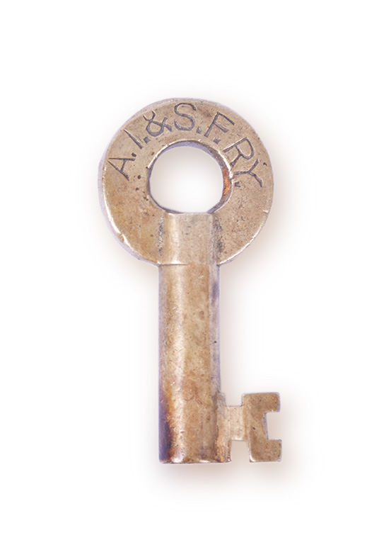 143 - AT&SF Railway Adlake Switch Key w/ Serial Number thumbnail