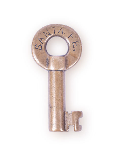 145 - A&W Santa Fe Railroad Switch Key w/ Serial Number thumbnail