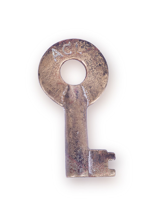 150 - Atlantic Coast Line Railroad Adlake Key w/ Serial Number thumbnail