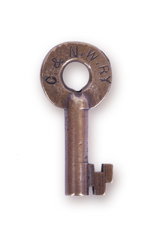 155 - Chicago & Northwestern Railroad A&W Switch Key thumbnail