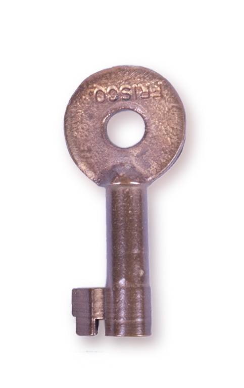 164 - Frisco Railroad Brass Key - Inverted Stamp thumbnail