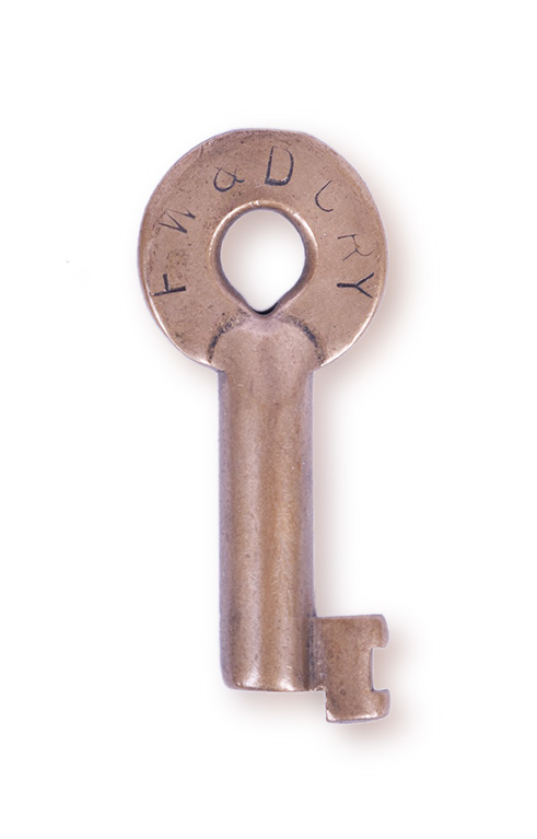 173 - Fort Worth & Denver Railway Brass Adlake Key thumbnail