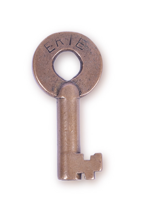 174 - Erie Railroad Brass Adlake Key thumbnail