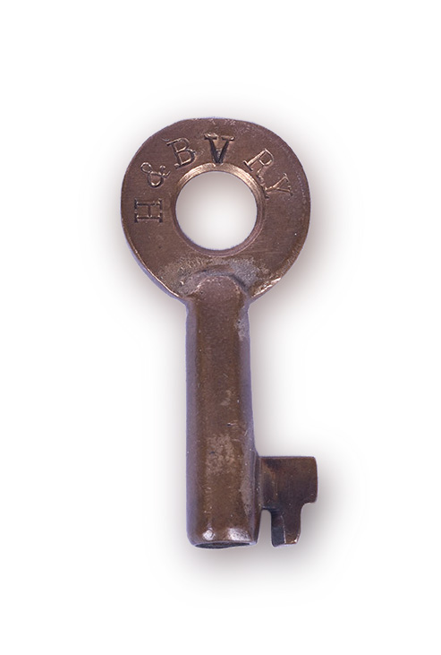 182 - Houston & Brazos Valley Railway Switch Key w/ Serial Number thumbnail