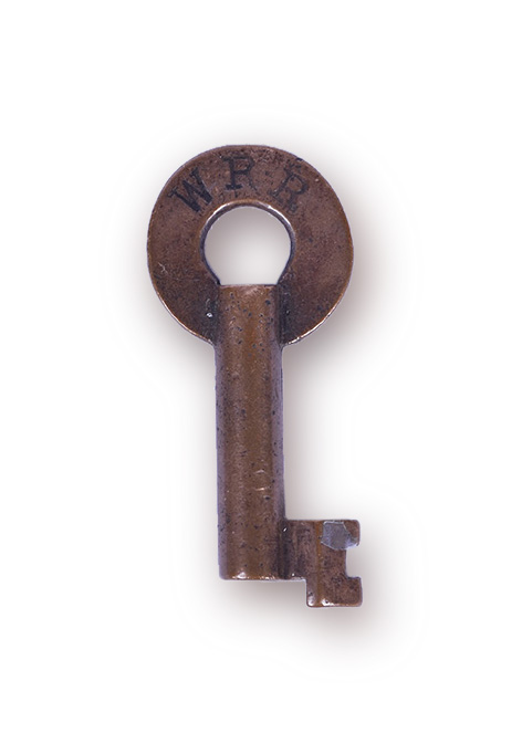 191 - Wabash Railroad FS Hardware Switch Key w/ Serial Number thumbnail
