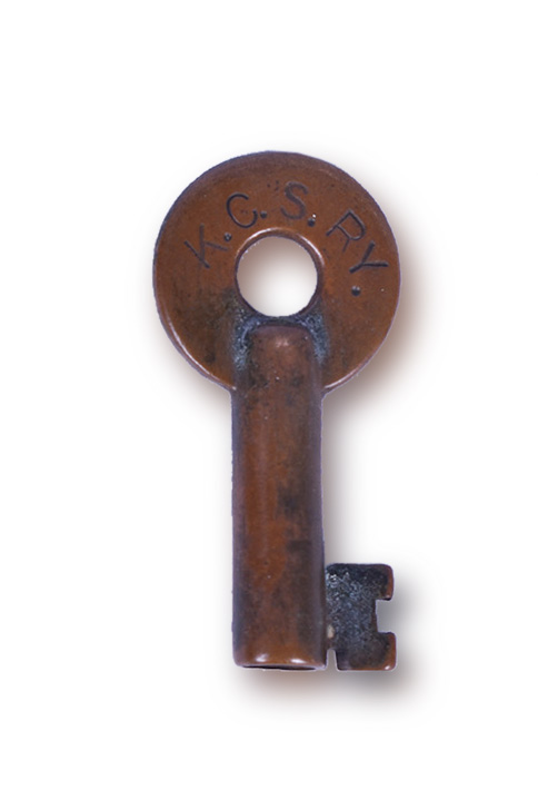 197 - Kansas City Southern Railway Key w/ Serial Number and 