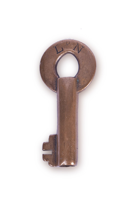 199 - Louisville & Nashville Railroad Slaymaker Key w/ Serial Number thumbnail
