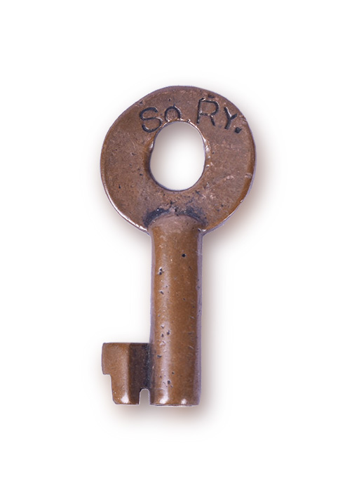 221 - Southern Railway Brass Key w/ Serial Number and 