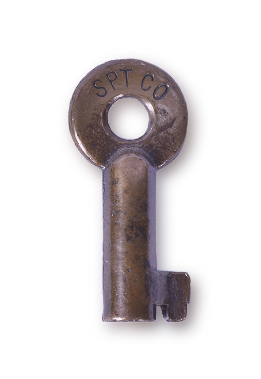226 - Southern Pacific Railroad Brass Key - SPT CO Stamping thumbnail