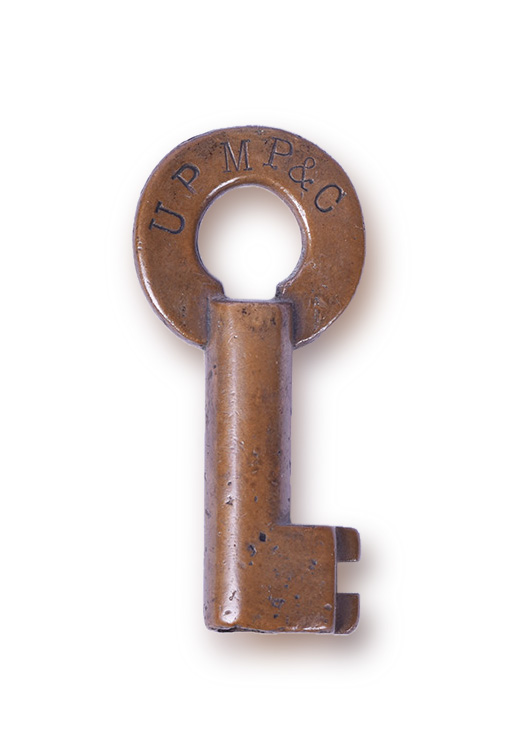 238 - Union Pacific Motive Power & Car Brass Railroad Key thumbnail